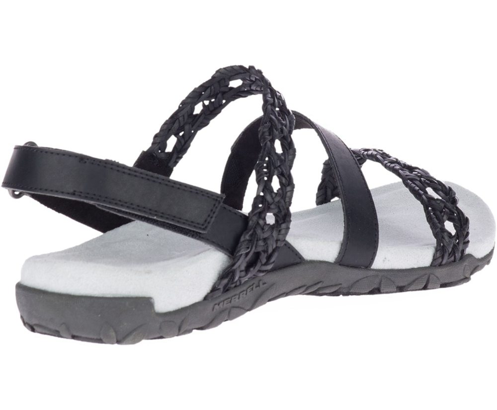 Sandały Merrell Damskie Białe/Czarne - Terran Braid Slingback - 805372-DTI